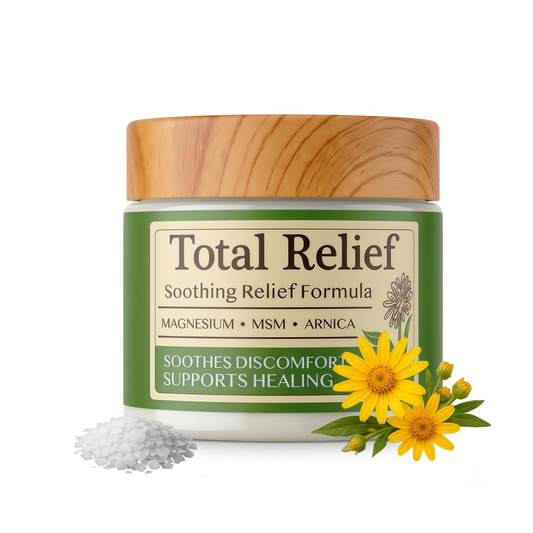 Total Relief Magnesium Cream - Topical Lotion for Muscles & Joints, 3.5 oz